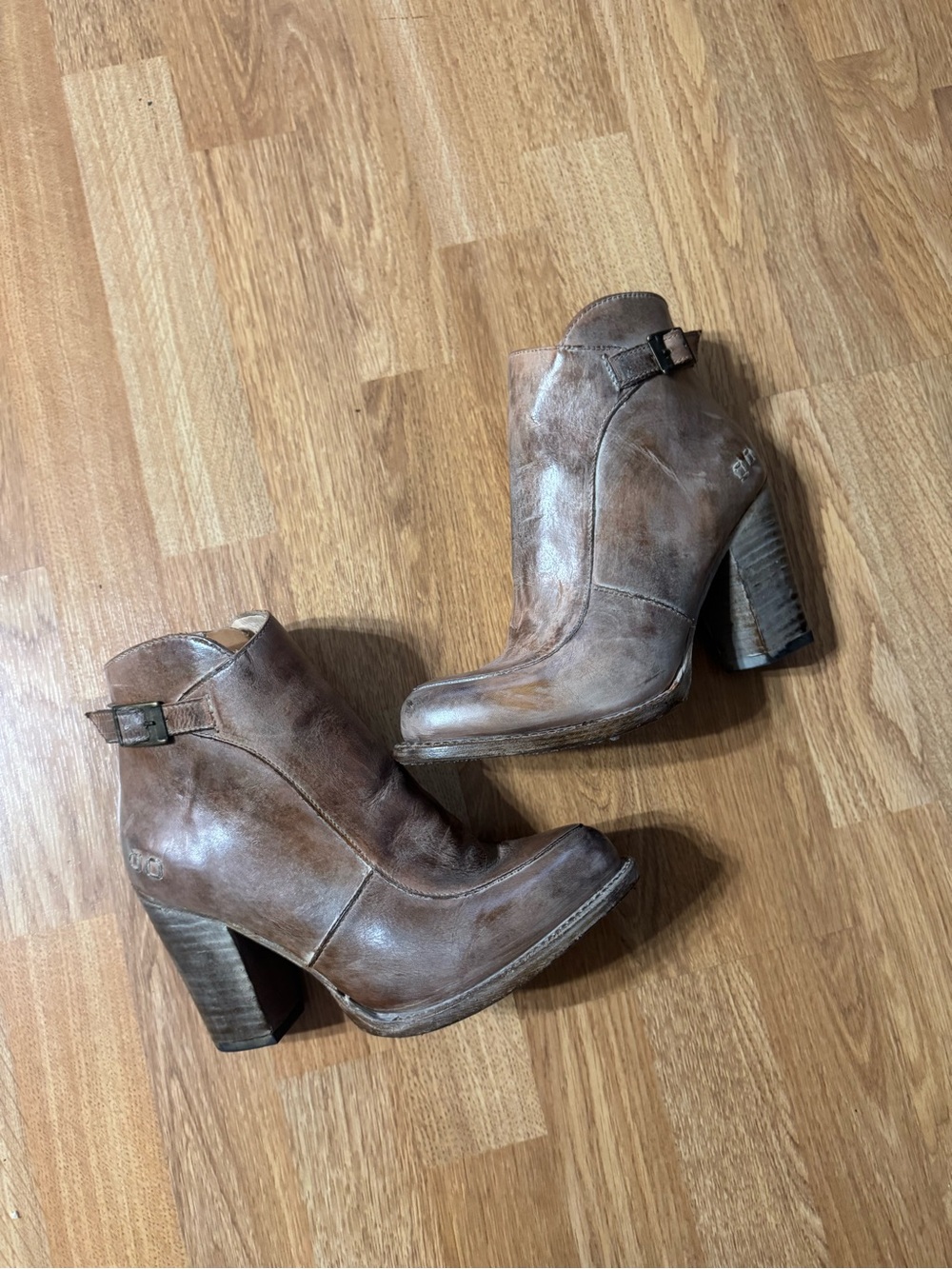 BED STU Leather Western Ankle Booties Isla Size 7.5 Cowboy Cowgirl Rodeo